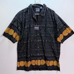 Vintage McNeel Palmer Clubhouse Stolichnaya Citrona Button Down Shirt XL